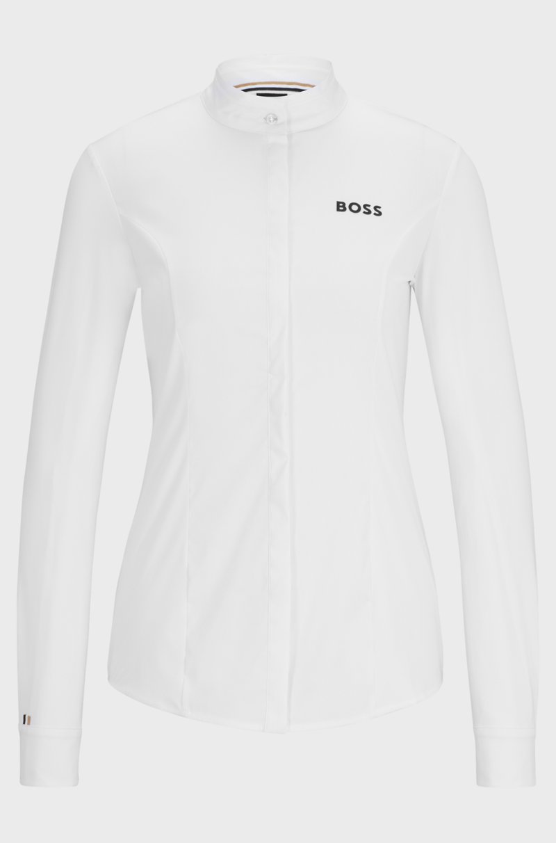 Hugo Boss Blusa De Equitación Slim Fit Para Exhibiciones En Diferentes Materiales