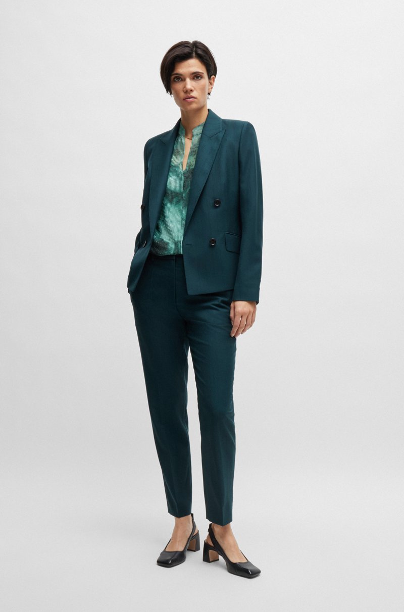 Hugo Boss Blusa En Mezcla De Seda Con Estampado De Temporada