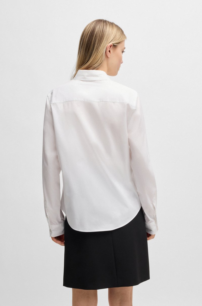 Hugo Boss Blusa Regular Fit De Lona De Algodón Elástico