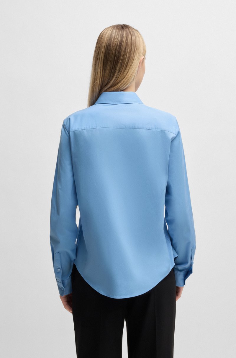 Hugo Boss Blusa Regular Fit De Lona De Algodón Elástico