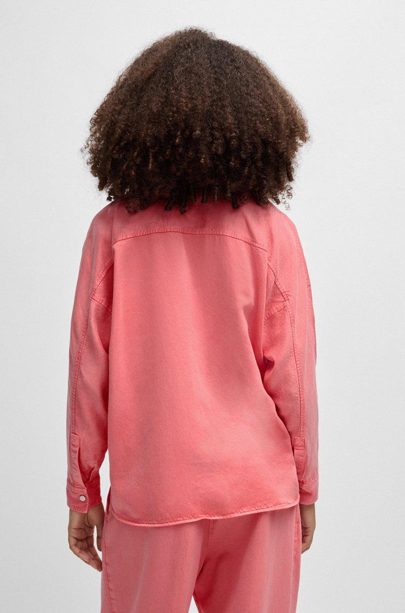 Hugo Boss Blusa Regular Fit De Lona Suave Con Bolsillos En El Pecho