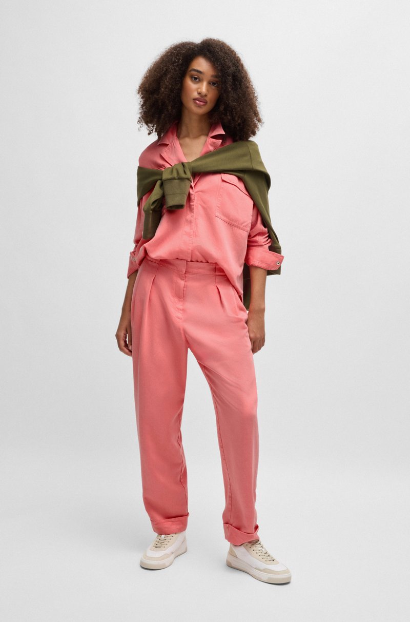 Hugo Boss Blusa Regular Fit De Lona Suave Con Bolsillos En El Pecho