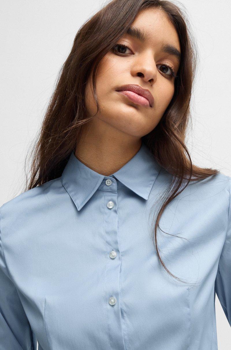 Hugo Boss Blusa Slim Fit En Popelín De Planchado Fácil