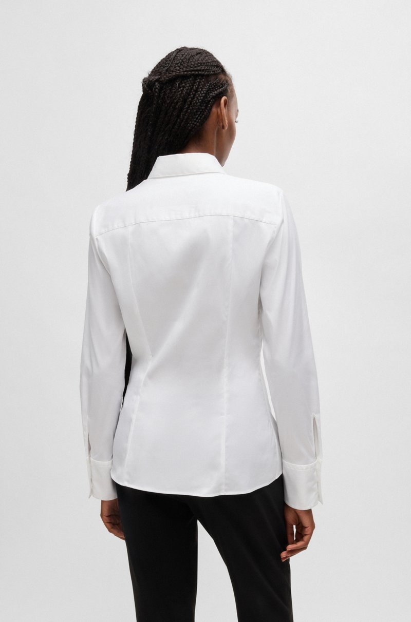 Hugo Boss Blusa Slim Fit En Popelín De Planchado Fácil