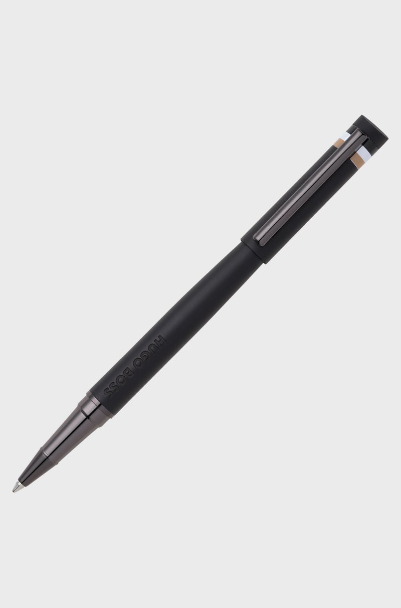 Hugo Boss Bolígrafo De Gel Negro Con Detalle De Logotipo Y Rayas De La Marca En El Capuchón