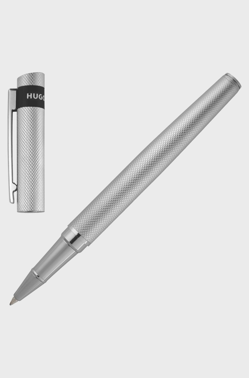 Hugo Boss Bolígrafo De Gel Negro Con Motivo Tallado A Diamante