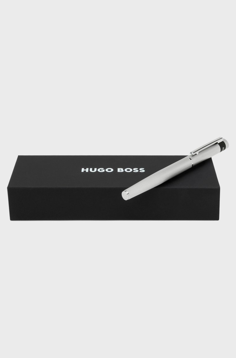 Hugo Boss Bolígrafo De Gel Negro Con Motivo Tallado A Diamante