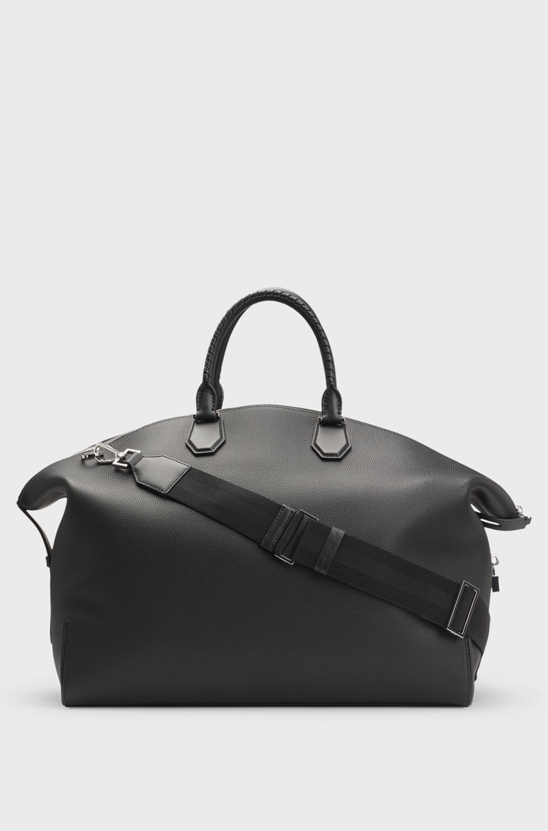 Hugo Boss Bolsa De Viaje De Piel Granulada Con Candado Metálico Extraíble