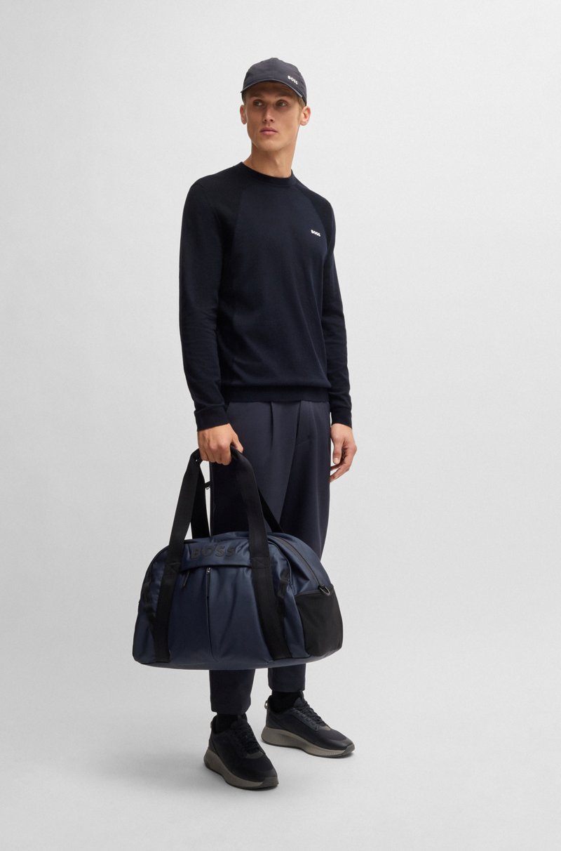 Hugo Boss Bolsa De Viaje De Piel Sintética Con Detalles Del Logo