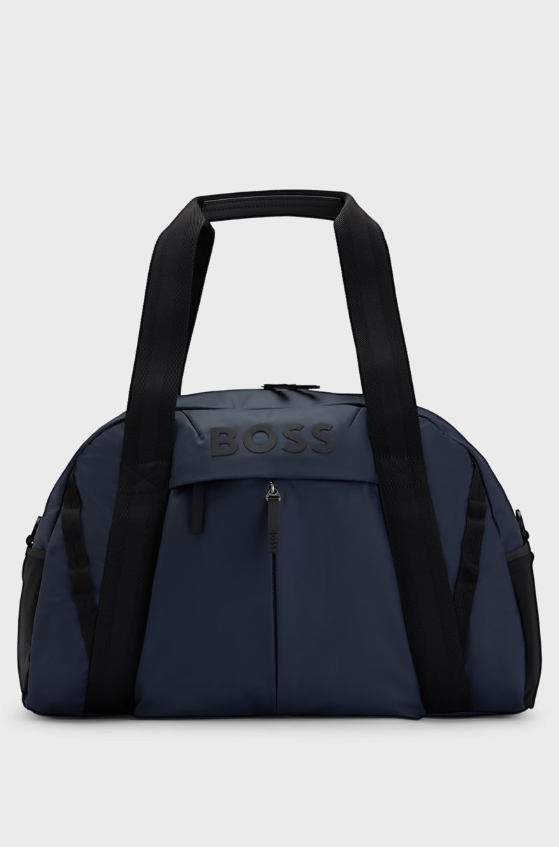 Hugo Boss Bolsa de viaje de piel sintética con detalles del logo Hugo Boss Bolsa de viaje de piel sintética con detalles del logo