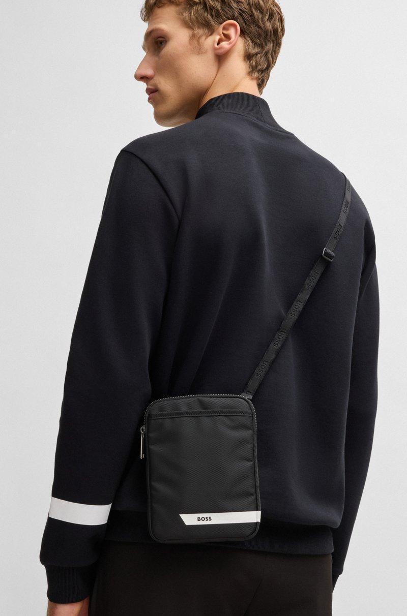 Hugo Boss Bolsito Para Colgar Al Cuello De Tejido Estampado Con Raya Y Logo