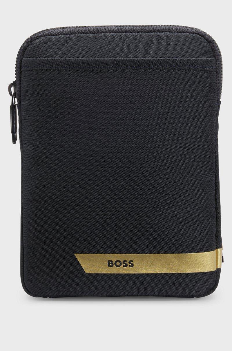 Hugo Boss Bolsito para colgar al cuello de tejido estampado con raya y logo