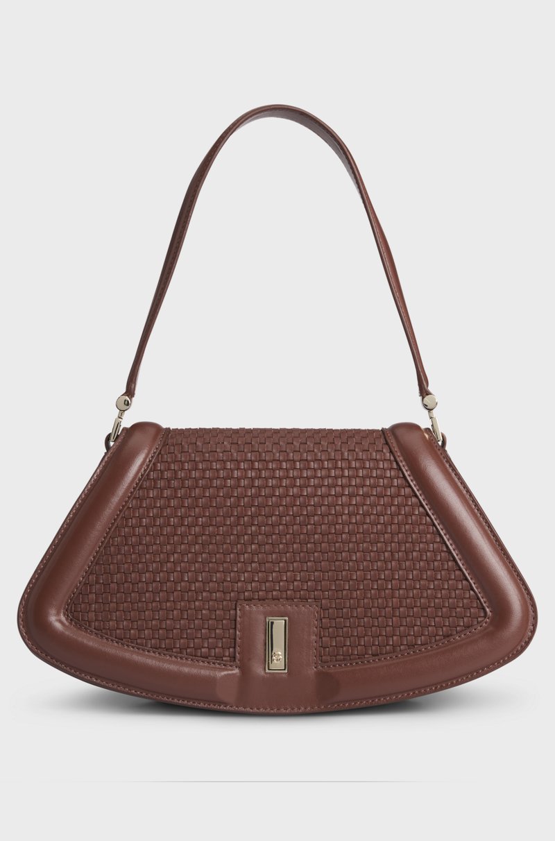 Hugo Boss Bolso bandolera Ariell de piel tejida mate