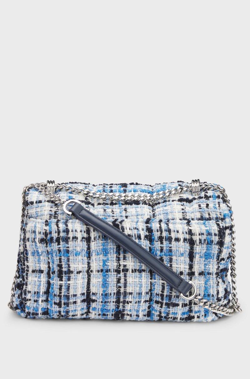 Hugo Boss Bolso Bandolera De Tweed Multicolor Con Monograma Double B