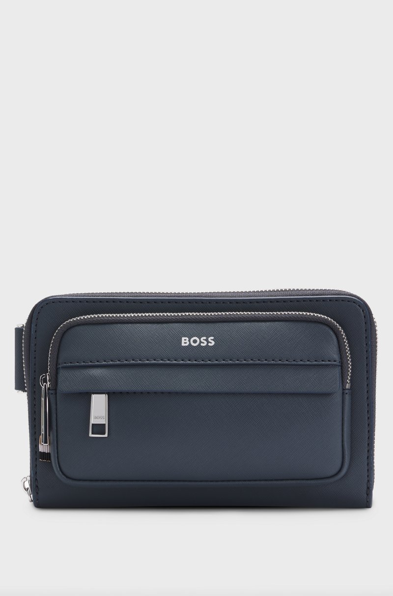 Hugo Boss Bolso cruzado con estructura y ribetes de la marca