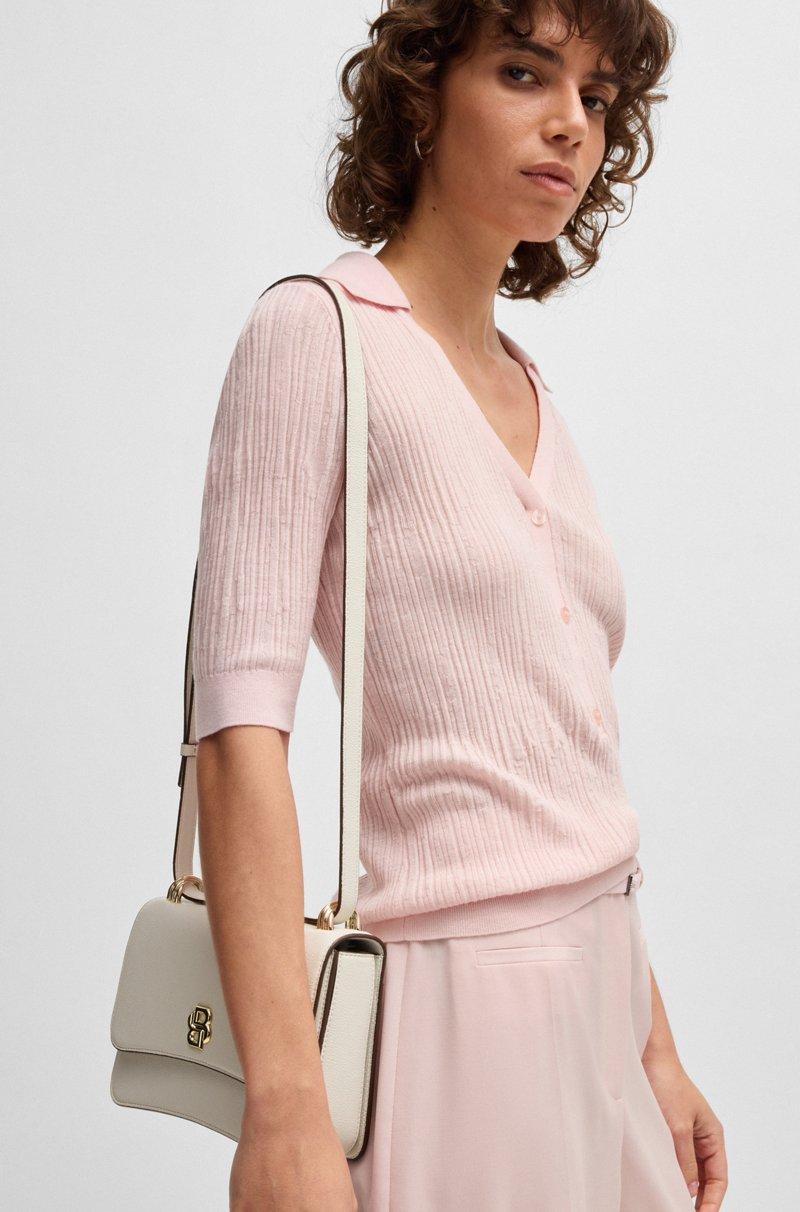 Hugo Boss Bolso Cruzado Granulado Con Monograma Double B