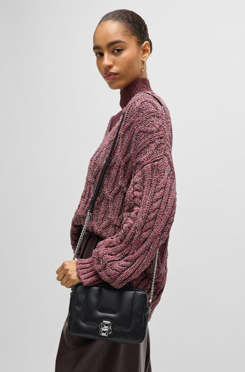 Hugo Boss Bolso Cruzado Guateado Con Monograma Double B Metálico