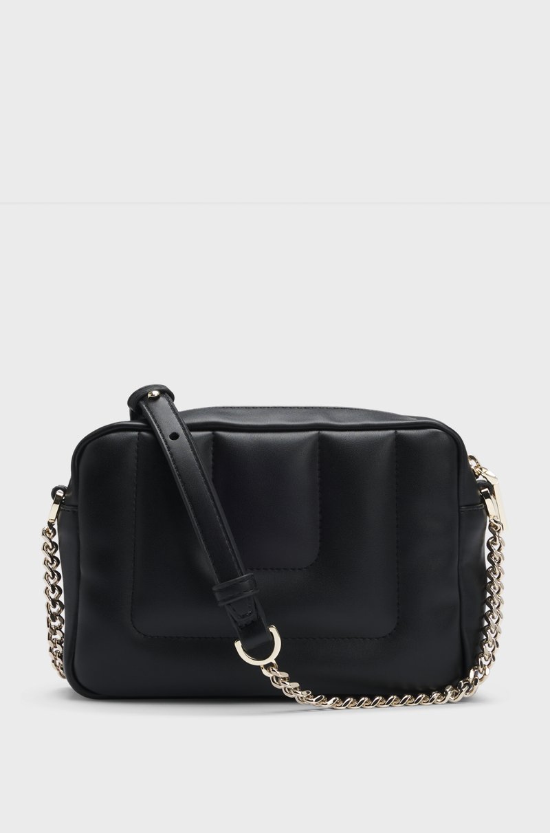 Hugo Boss Bolso Cruzado Guateado Con Monograma Double B Metálico