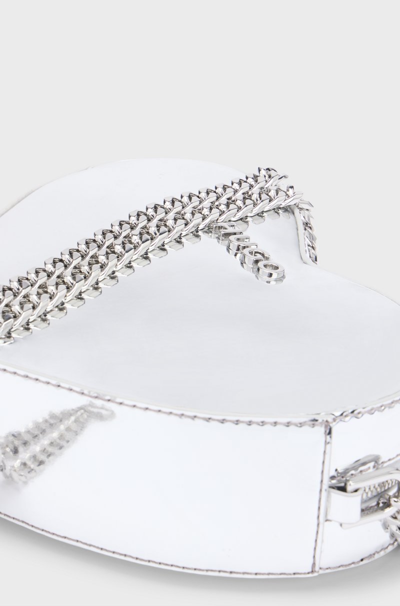 Hugo Boss Bolso De Bandolera Con Forma De Corazón En Material Plateado