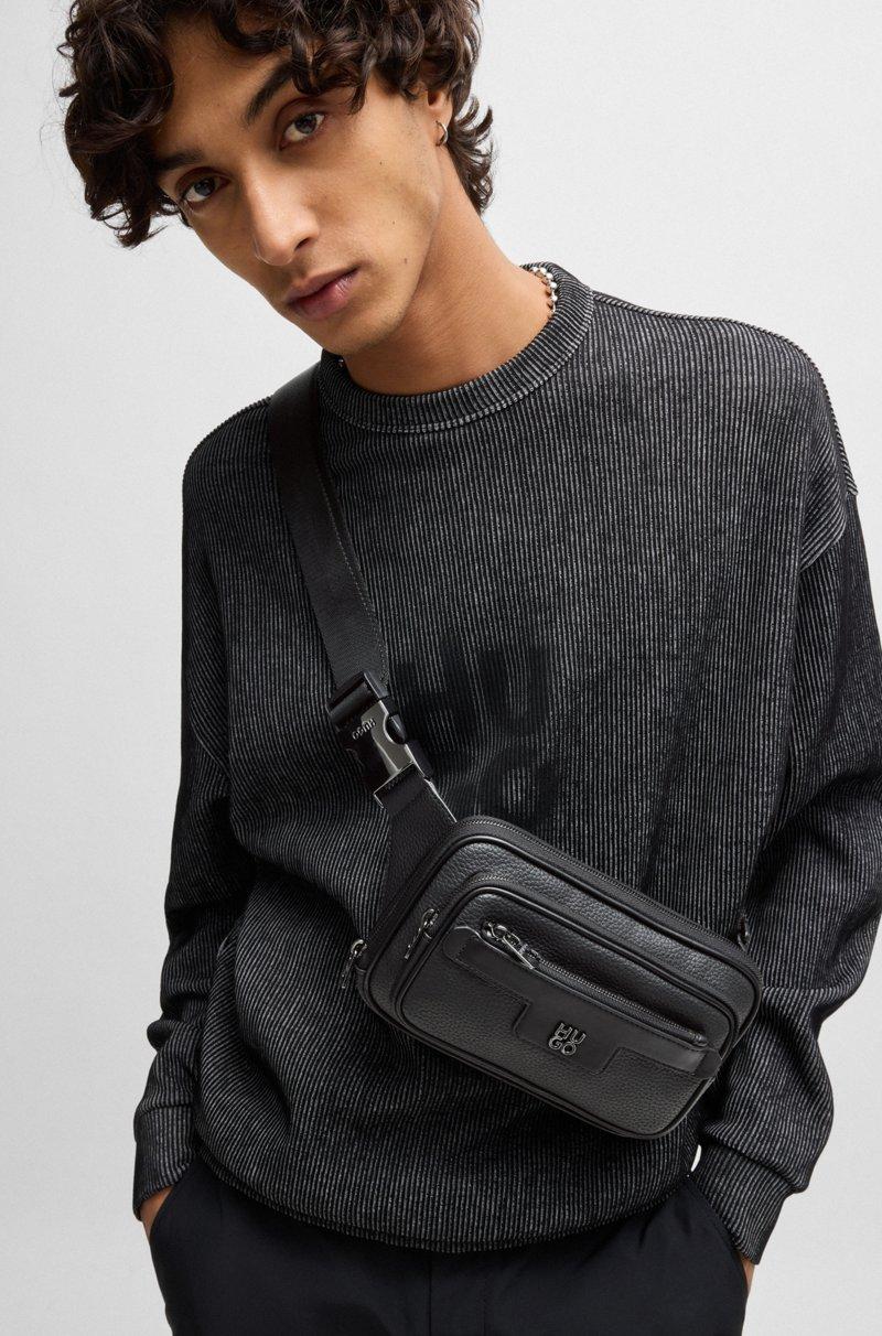 Hugo Boss Bolso De Bandolera En Piel Sintética Granulada Con Detalle De Logo Apilado