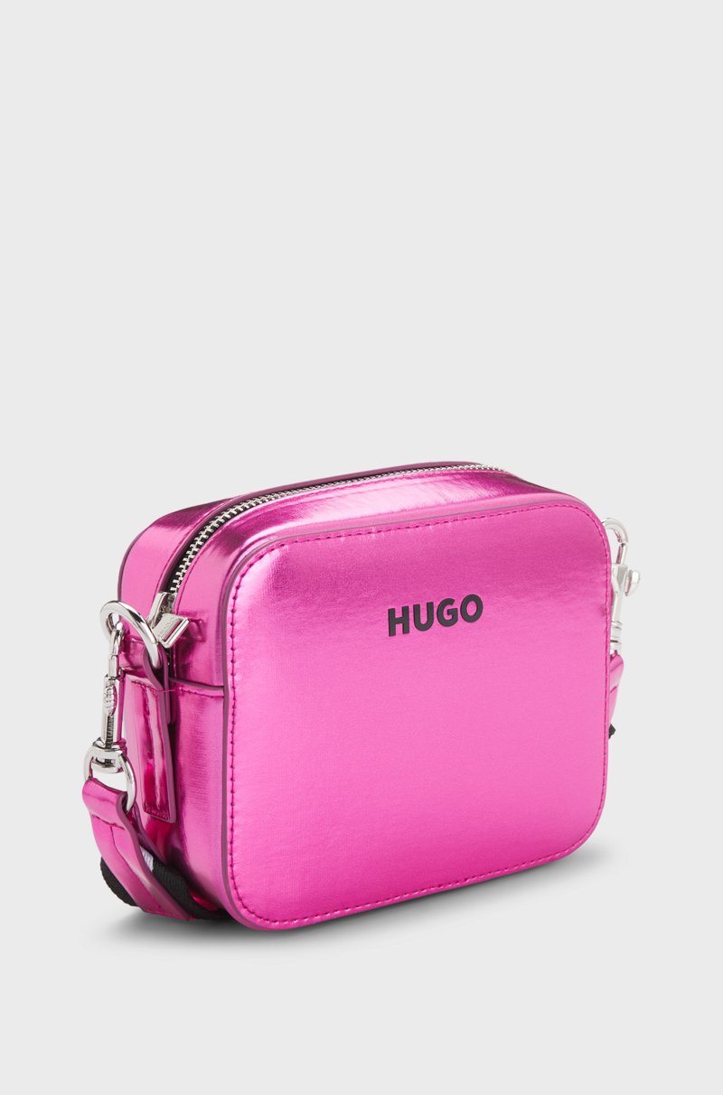 Hugo Boss Bolso De Mano Para Niños En Tejido Metalizado Con Logo En La Correa