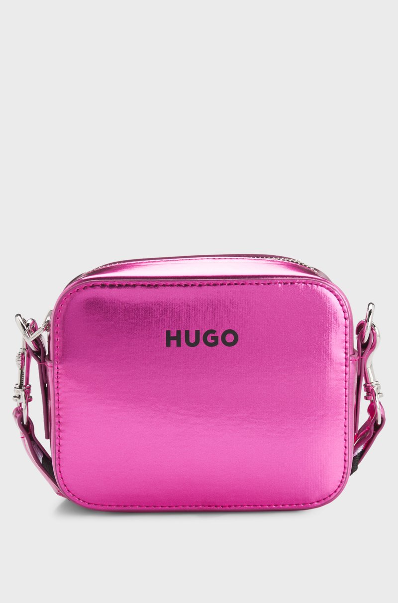 Hugo Boss Bolso de mano para niños en tejido metalizado con logo en la correa