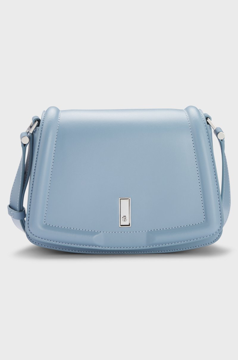 Hugo Boss Bolso de piel con solapa herrajes de la marca y monograma