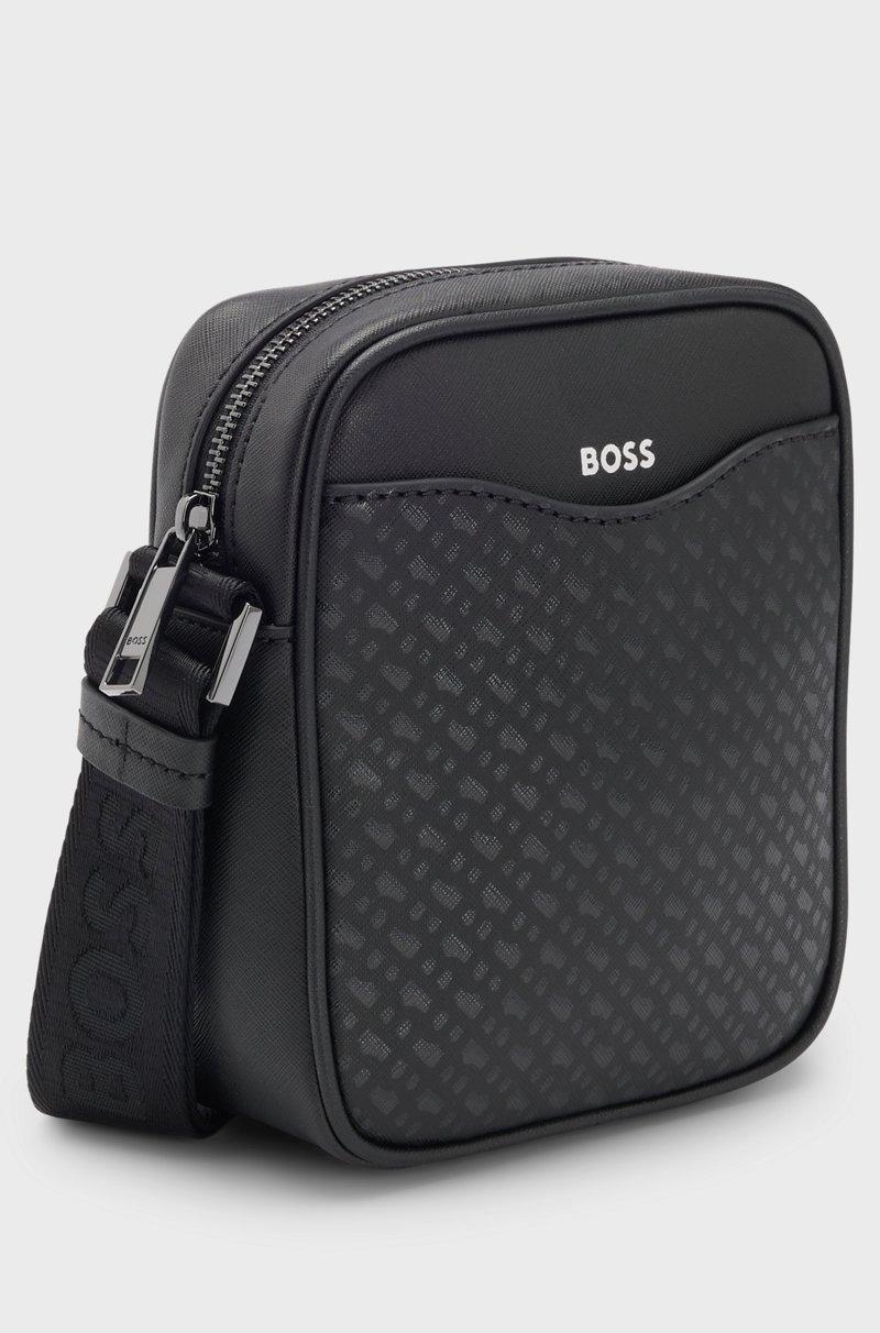 Hugo Boss Bolso Mensajero Con Bolsillo Delantero Estampado Con Monograma