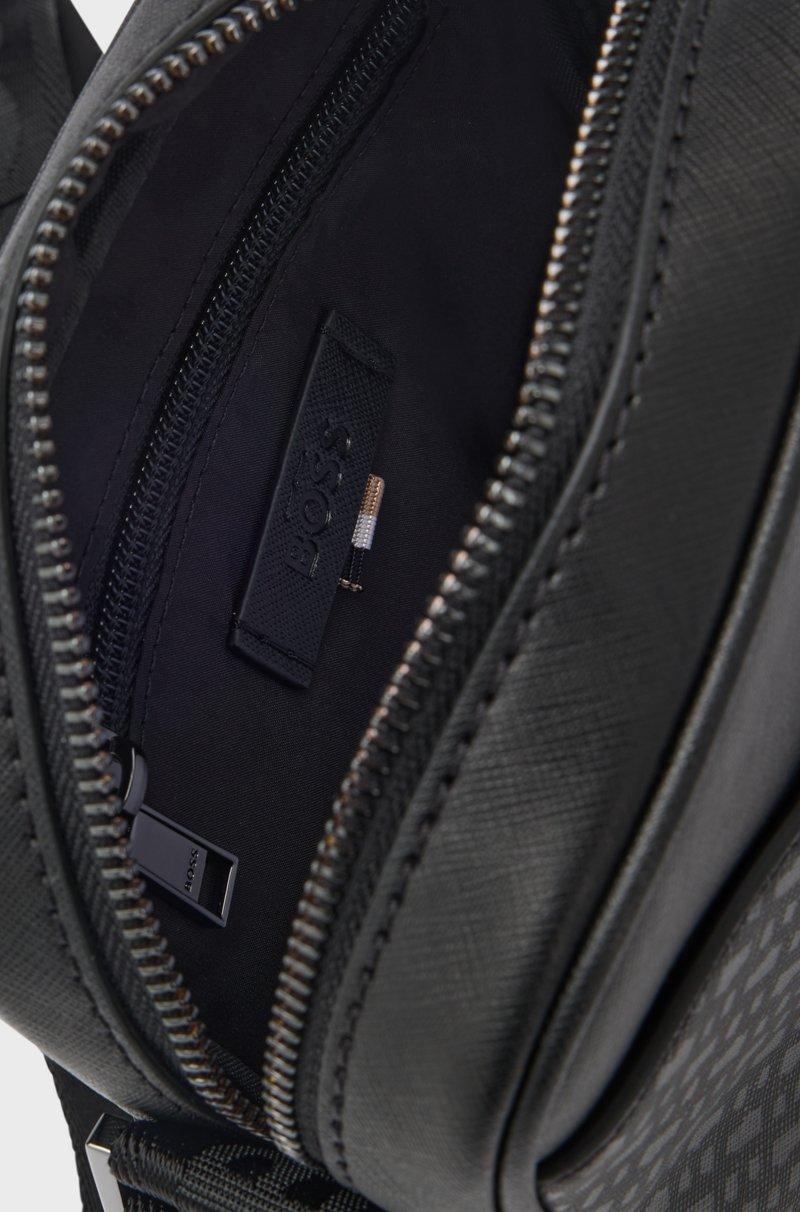 Hugo Boss Bolso Mensajero Con Bolsillo Delantero Estampado Con Monograma