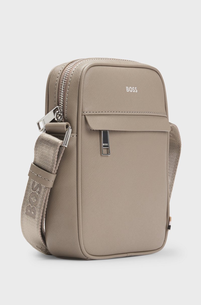 Hugo Boss Bolso Mensajero Con Raya De La Marca Y Detalle De Logo