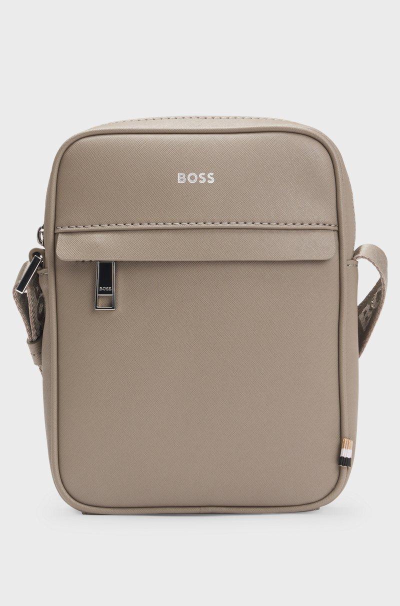 Hugo Boss Bolso mensajero con raya de la marca y detalle de logo