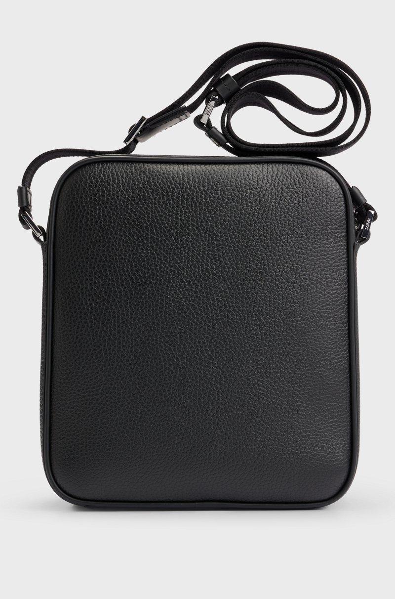 Hugo Boss Bolso Mensajero De Piel Italiana Con Logo Grabado