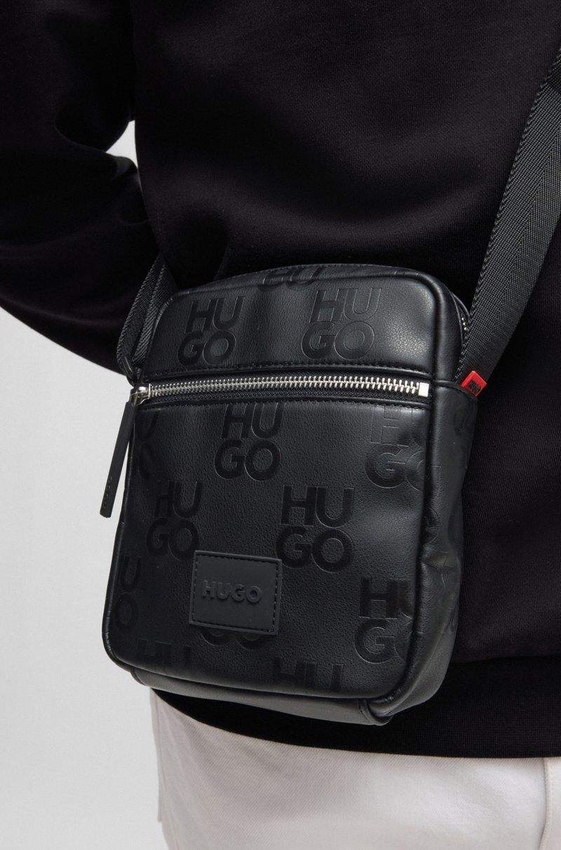 Hugo Boss Bolso Mensajero De Piel Sintética Con Motivo De Logos Apilados