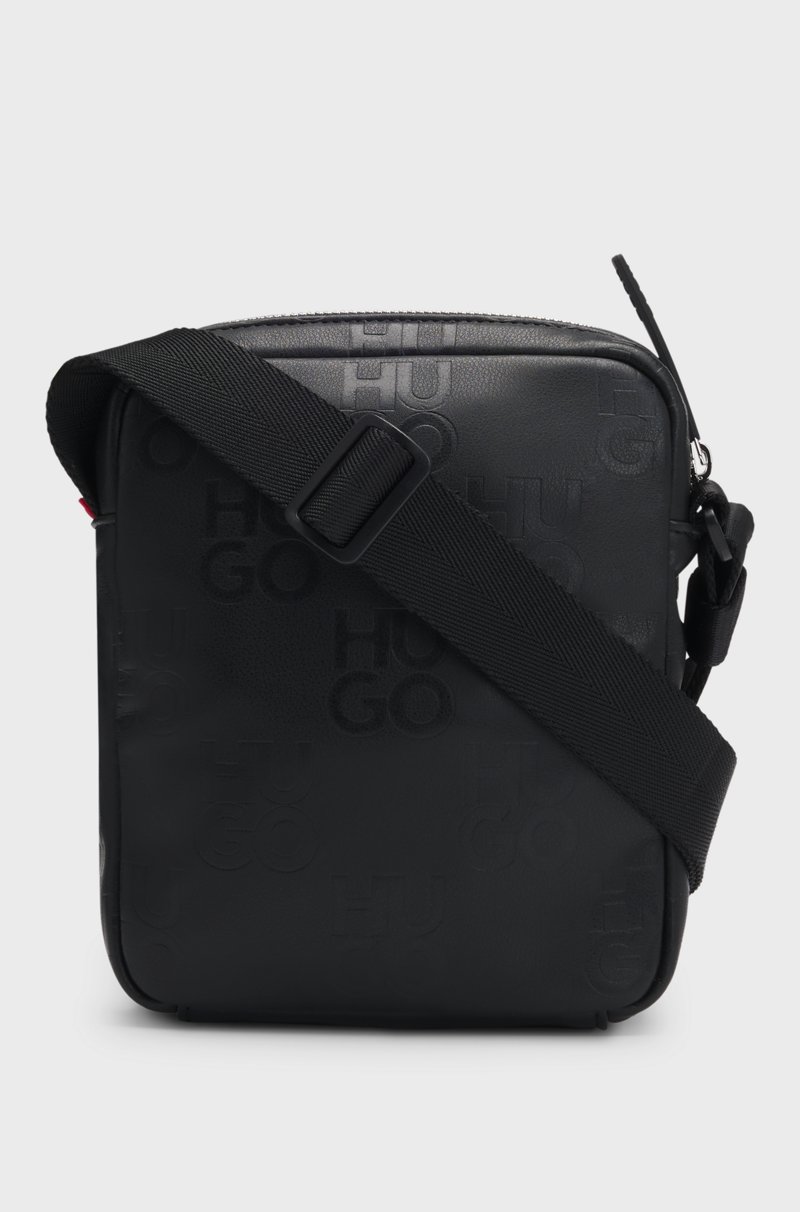 Hugo Boss Bolso Mensajero De Piel Sintética Con Motivo De Logos Apilados
