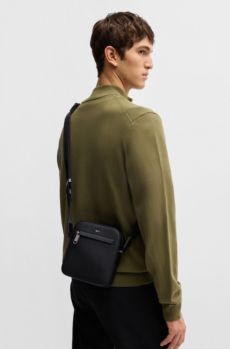 Hugo Boss Bolso Mensajero De Piel Sintética Granulada Con Detalle De Logo