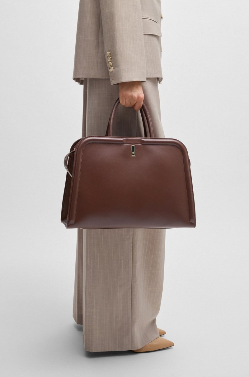 Hugo Boss Bolso Tote Ariell De Piel Con Bolsito Extraíble