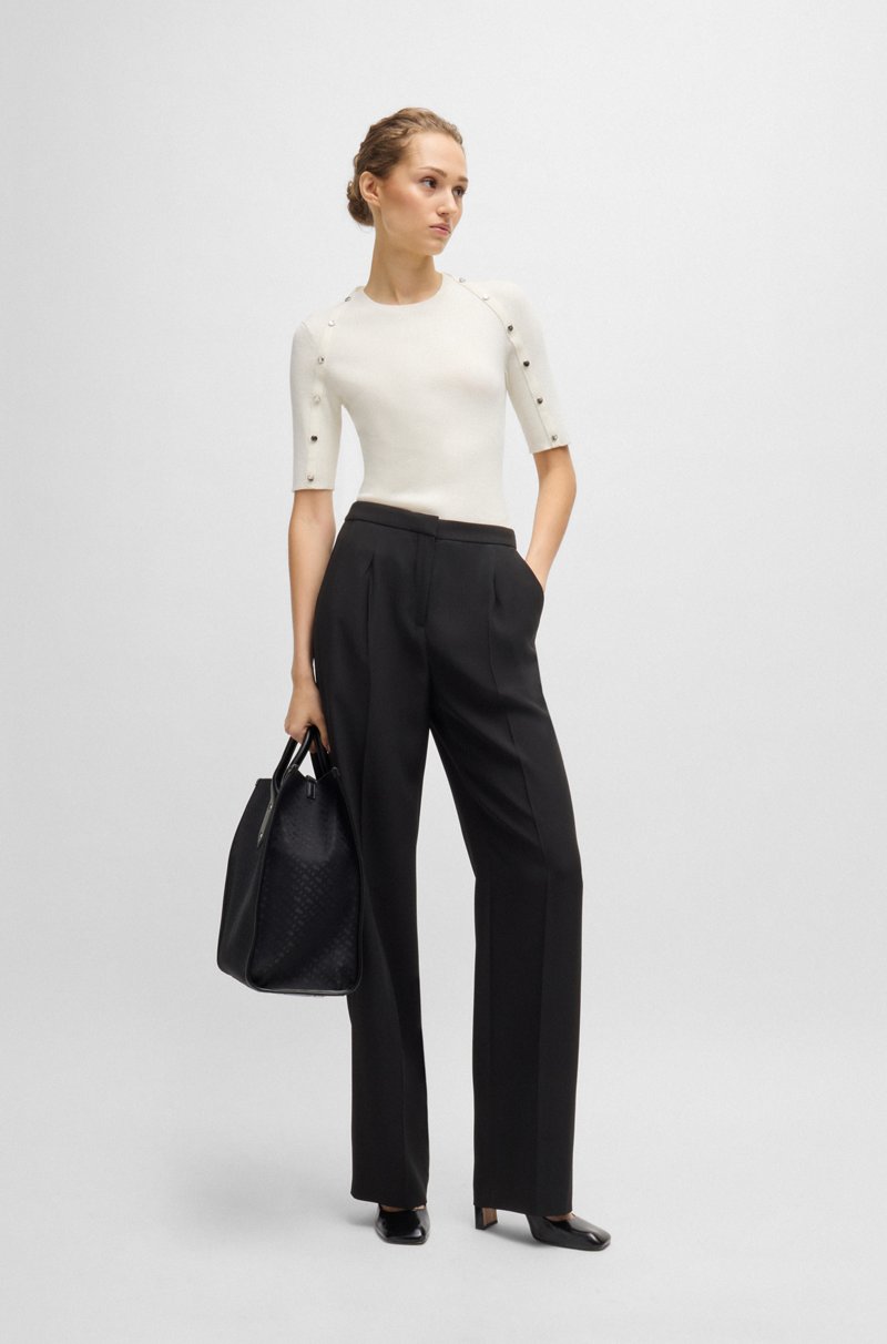 Hugo Boss Bolso Tote En Denim Con Monograma En Jacquard