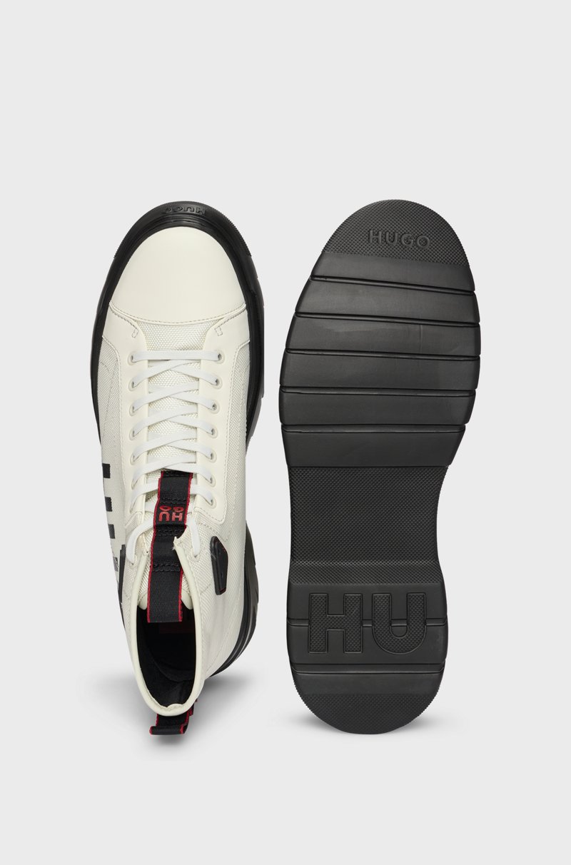 Hugo Boss Botas Con Cordones Y Logo De Efecto Brillante