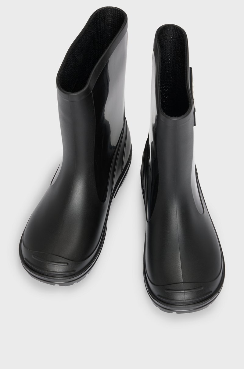 Hugo Boss Botas De Lluvia Para Niños Con Etiqueta Con Logo A Rayas De La Marca