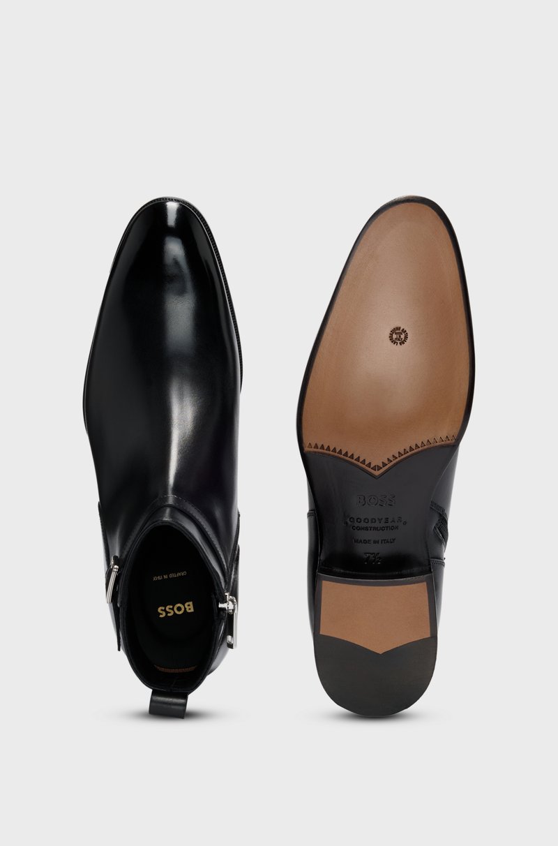 Hugo Boss Botas De Piel Estilo Jodhpur Con Cierre De Cremallera Y Correa Con Hebilla