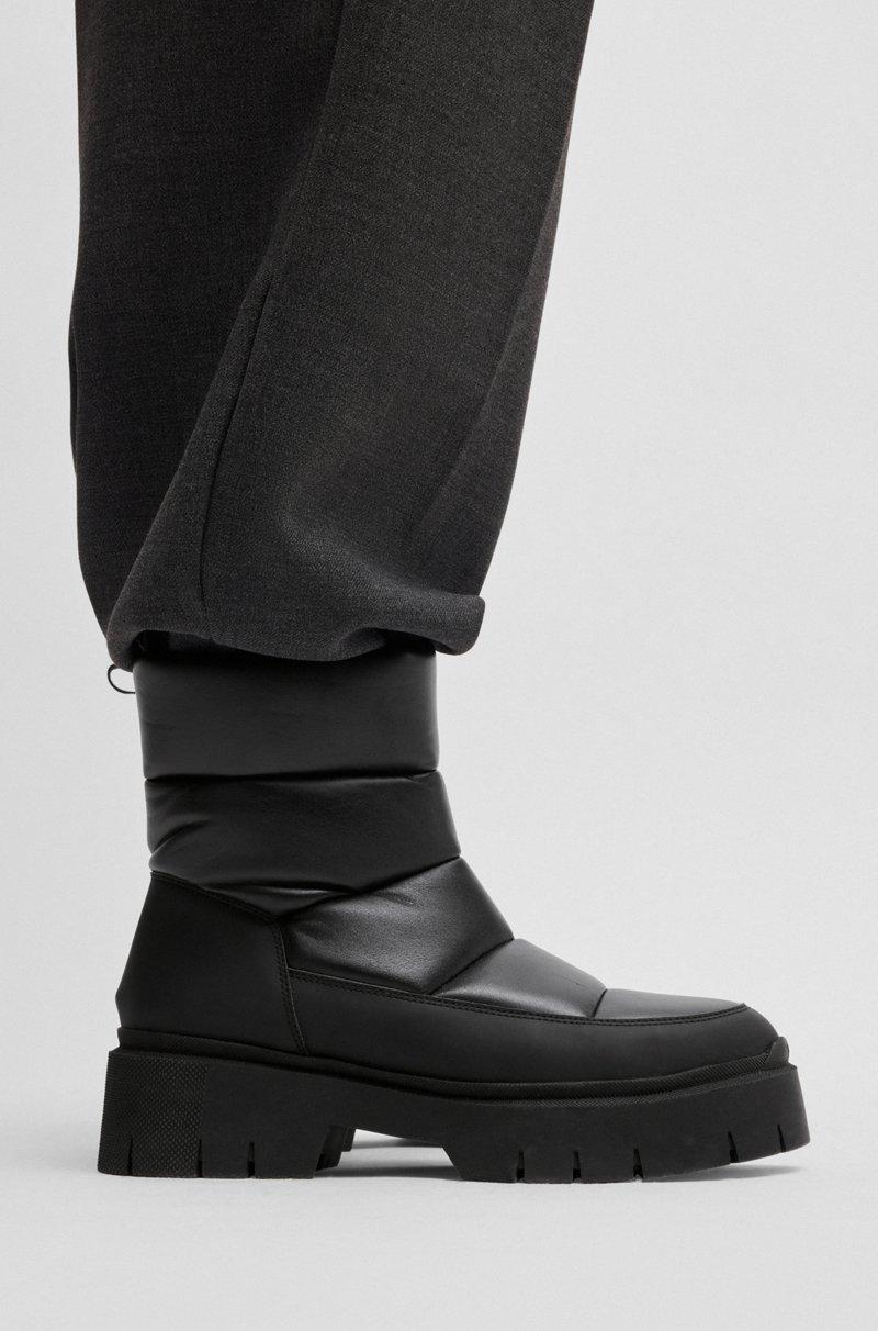 Hugo Boss Botas De Piel Sintética Con Efecto Guateado