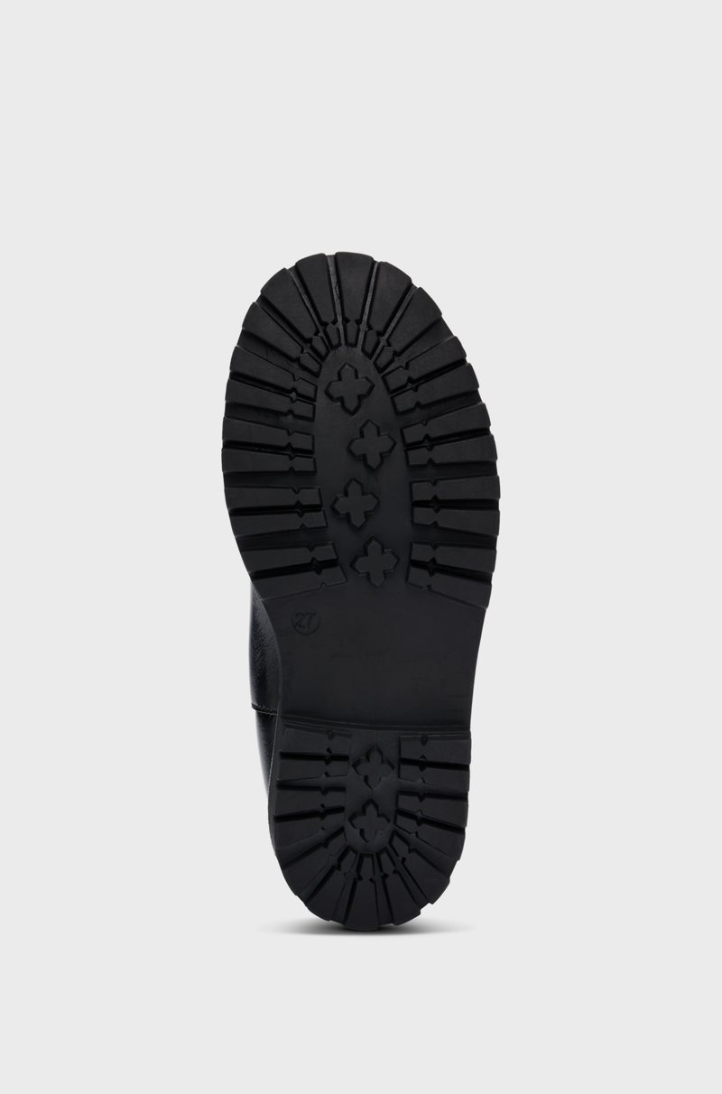 Hugo Boss Botines Chelsea De Charol Para Niños Con Paneles De Monogramas