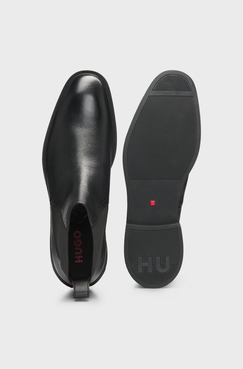 Hugo Boss Botines Chelsea De Piel Con Paneles Laterales Perfilados
