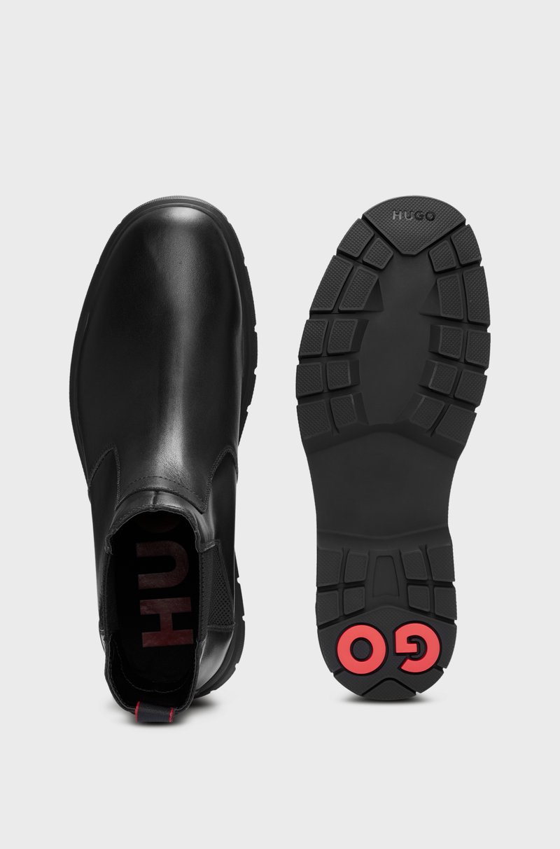 Hugo Boss Botines Chelsea De Piel Con Suela Característica