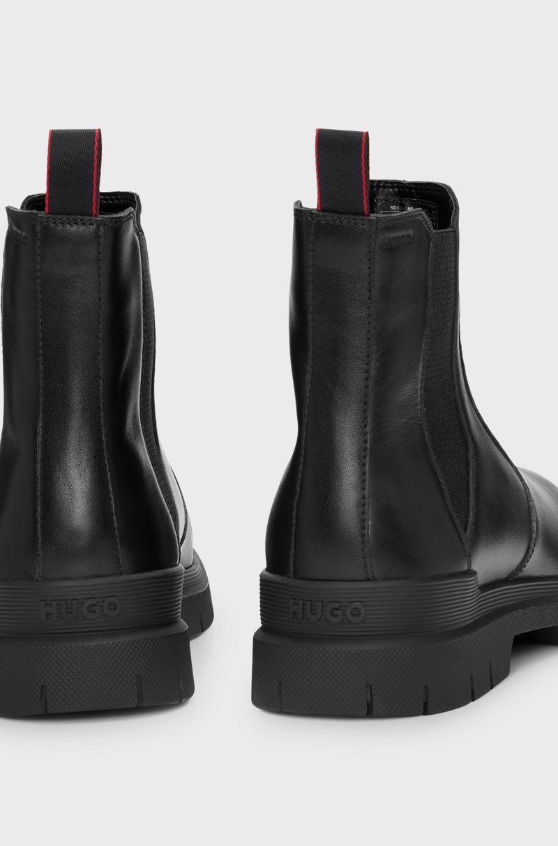 Hugo Boss Botines Chelsea De Piel Con Suela Característica