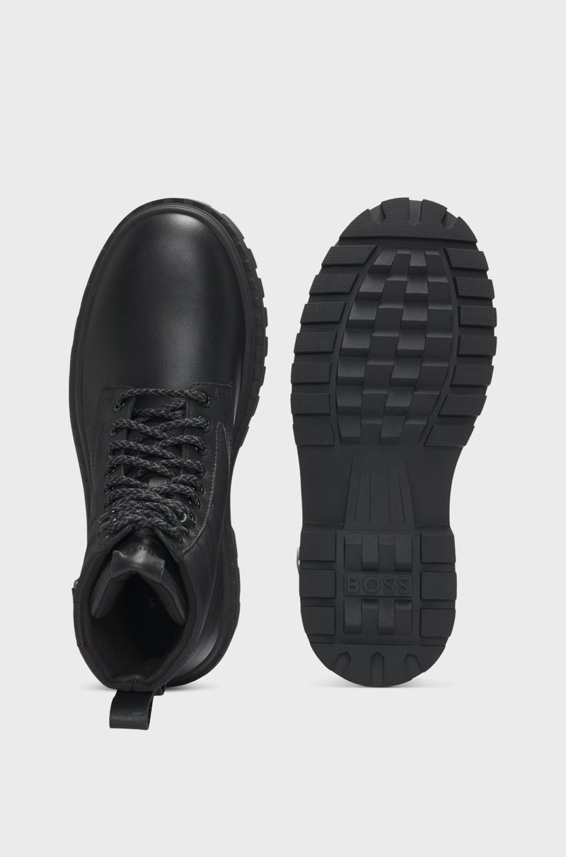 Hugo Boss Botines De Mezcla De Materiales Con Detalle De Mosquetón