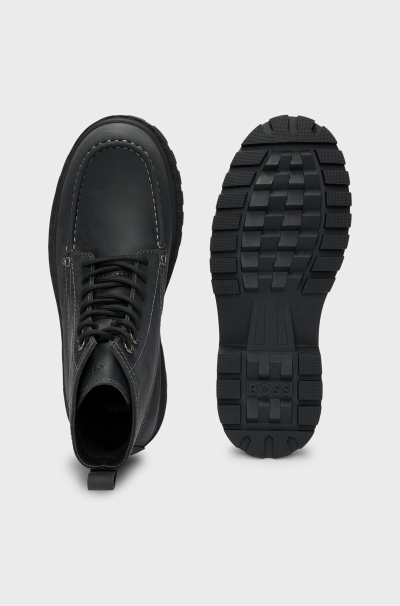 Hugo Boss Botines De Piel Pull-up Con Suela De Goma