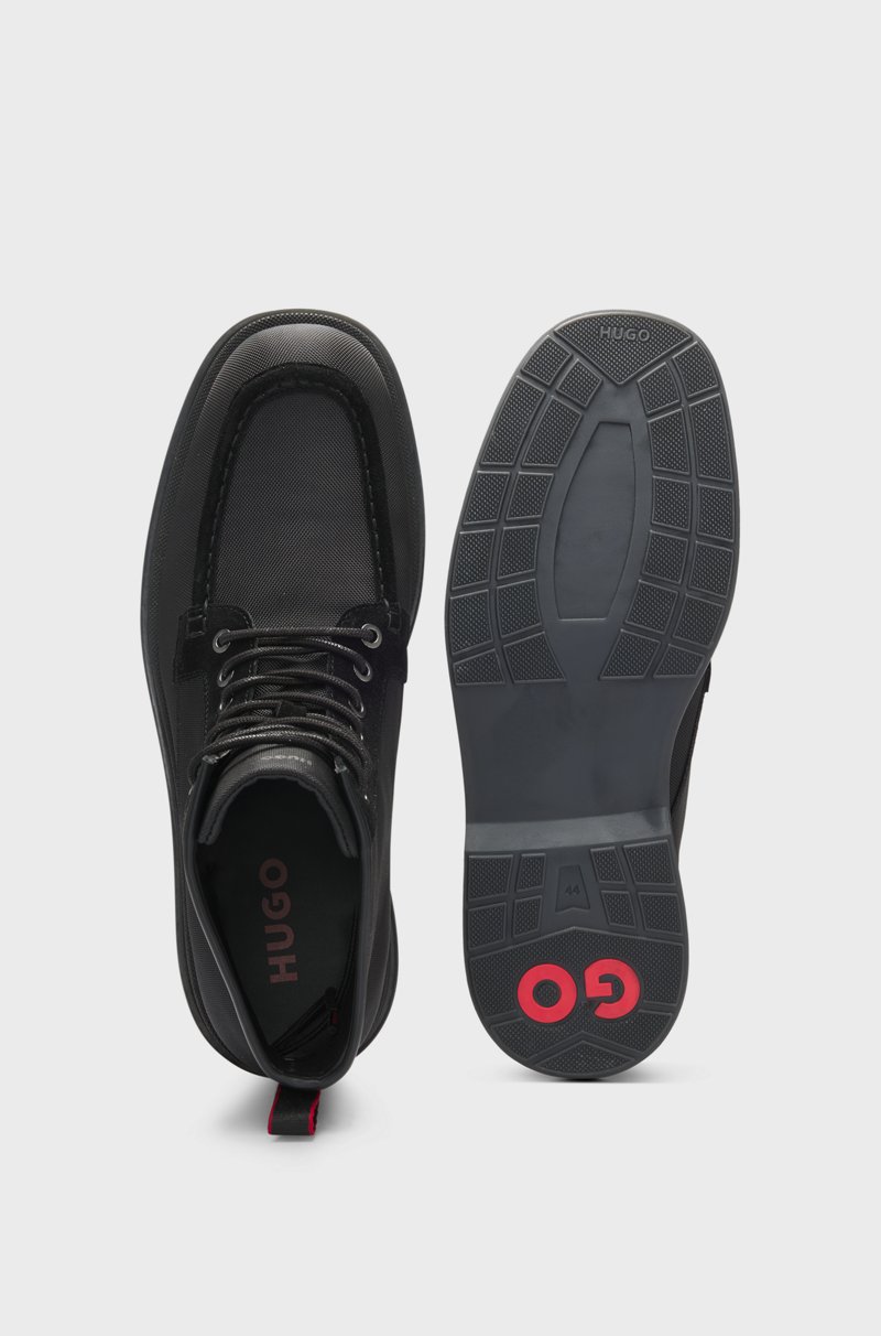 Hugo Boss Botines De Tejido Con Textura Y Detalles De Ante