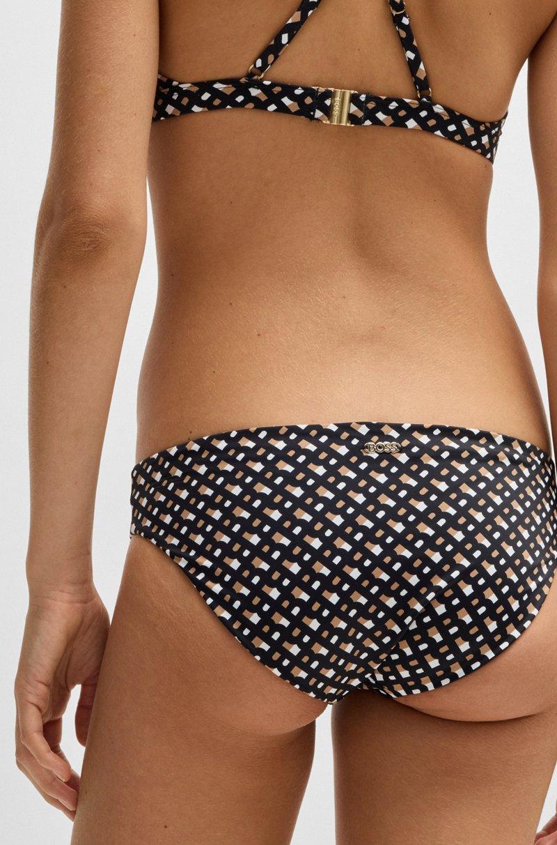 Hugo Boss Braguita De Bikini Con Estampado De Monograma Y Colgante Con Logo