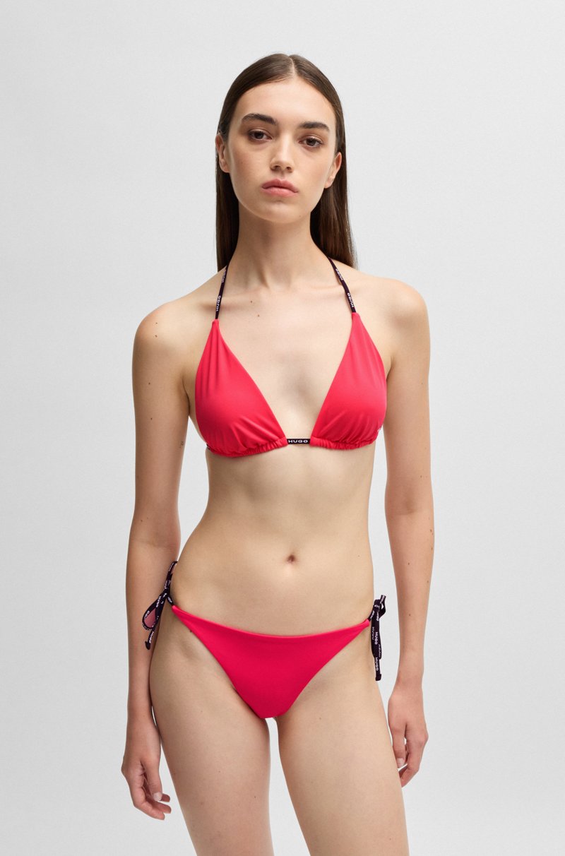Hugo Boss Braguita De Bikini Con Lazos Con Logo En Contraste